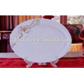 oval shape ceramic fish plate